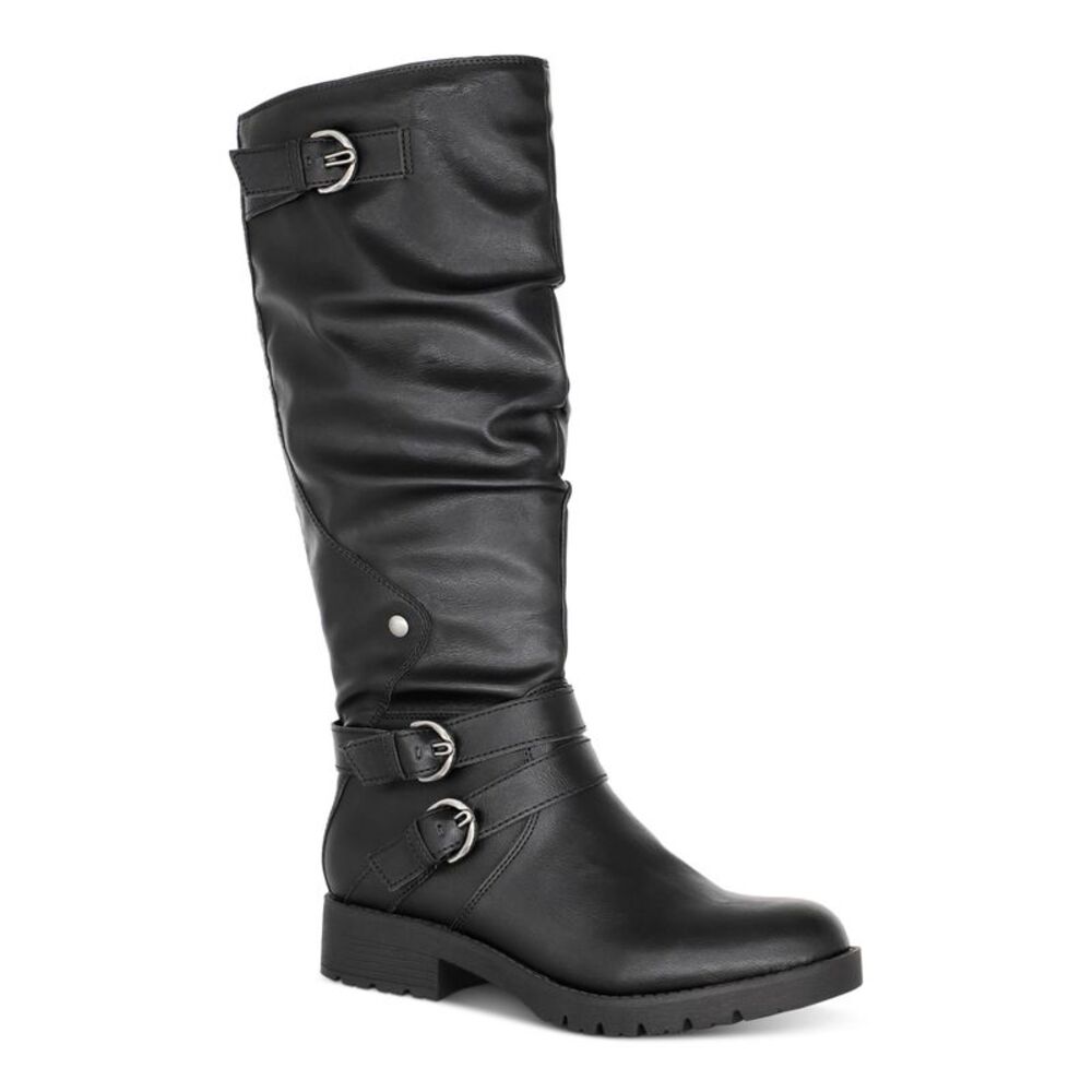 AMERICAN RAG Womens Black 0.5" Platform Slouch Brinley Riding Boot 5.5 M